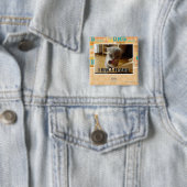 Badge Carré 5 Cm I a une saveur (En situation)