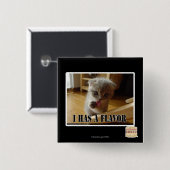 Badge Carré 5 Cm I a une saveur (Devant & derrière)