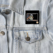 Badge Carré 5 Cm I aucun veulent aller au partee de fancee du DA (En situation)