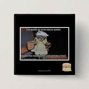 Badge Carré 5 Cm I aucun veulent aller au partee de fancee du DA
