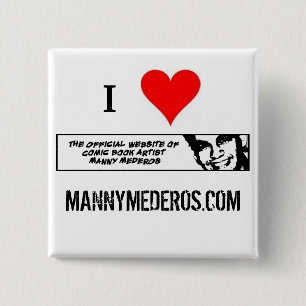 BADGE CARRÉ 5 CM I BOUTON DU COEUR MM.COM
