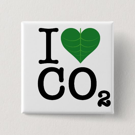 Badge Carré 5 Cm I CO2 de coeur (Devant)
