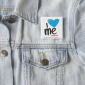 Badge Carré 5 Cm I coeur j'Aqua (En situation)