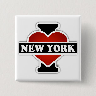 Badge Carré 5 Cm I coeur New York