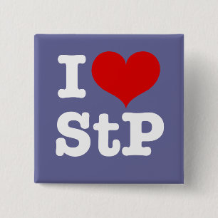 Badge Carré 5 Cm I Heart St. Paul / St. Peter