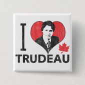 Badge Carré 5 Cm I Heart Trudeau (Devant)