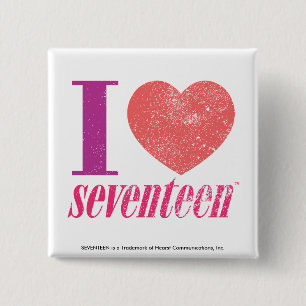 Badge Carré 5 Cm I Love 17