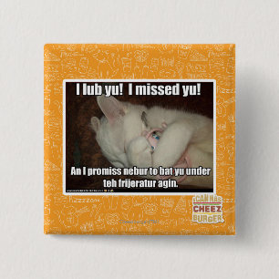 Badge Carré 5 Cm I lub Yu ! J'ai manqué Yu !