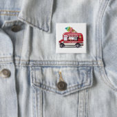 Badge Carré 5 Cm Ice Cream Truck button (En situation)