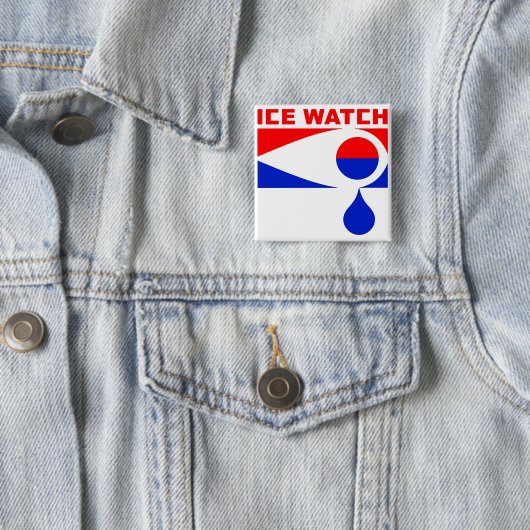 Badge Carré 5 Cm ICE WATCH button (En situation)