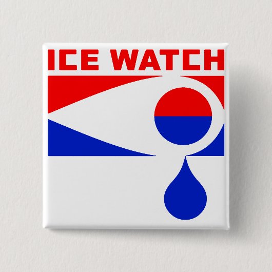 Badge Carré 5 Cm ICE WATCH button (Devant)