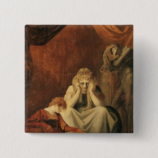 Badge Carré 5 Cm Ici moi et peine Sit (Devant)