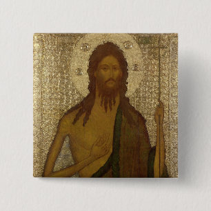Badge Carré 5 Cm Icône de St John le précurseur