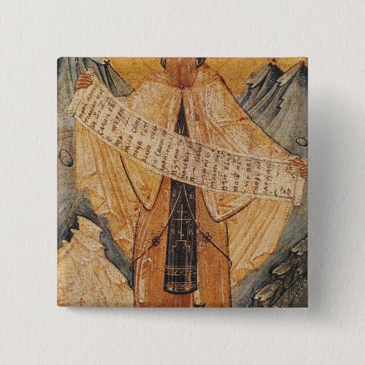 Badge Carré 5 Cm Icône de St Saba de Jérusalem, 1572 (Devant)