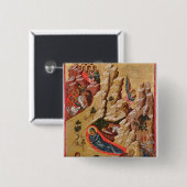 Badge Carré 5 Cm Icône dépeignant la nativité (Devant & derrière)