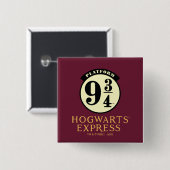 Badge Carré 5 Cm Icône EXPRESS de la plateforme 9 3/4 HOGWARTS™ (Devant & derrière)