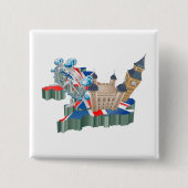 Badge Carré 5 Cm Icone Londres Points de repère Carte Royaume-Uni V (Devant)