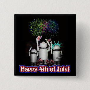 Badge Carré 5 Cm ID-4 - Robox9 & Family célèbrent la liberté