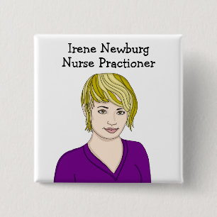 Badge Carré 5 Cm Identification personnalisée d'infirmière praticie