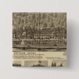 Badge Carré 5 Cm Idlewood Cottage Hotel près de Pittsburgh