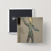 Badge Carré 5 Cm Idole du Baal d'un dieu, d'Ugarit, la Syrie (Devant & derrière)