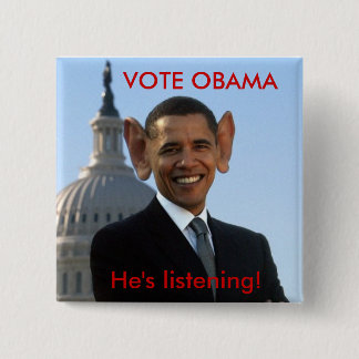 Badge Carré 5 Cm Il écoute