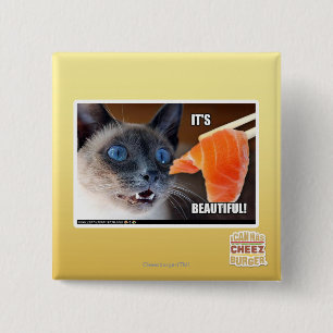 Badge Carré 5 Cm Il est beau !