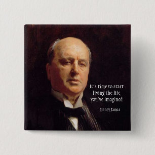 Badge Carré 5 Cm Il est temps de commencer à vivre la vie où vous