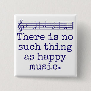 Badge Carré 5 Cm Il N'Y A Rien De Tel Que Happy Music - Music Quot