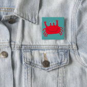 Badge Carré 5 Cm Île Crab (En situation)
