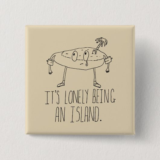 Badge Carré 5 Cm Île de bande dessinée (Devant)