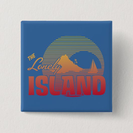 Badge Carré 5 Cm Île de Dookie - couleur (Devant)