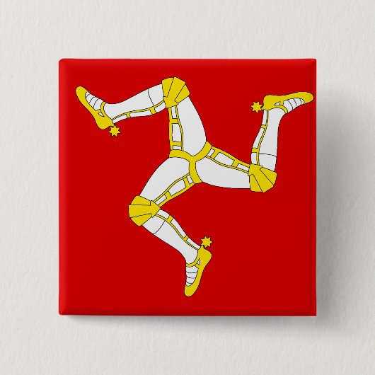 Badge Carré 5 Cm Île de l'homme (Devant)