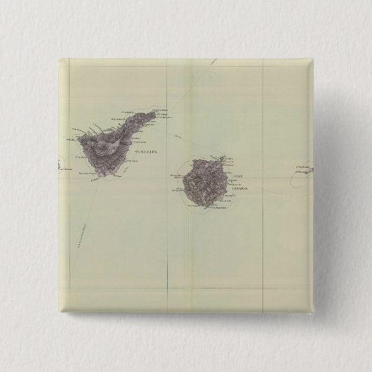 Badge Carré 5 Cm Îles Canaries (Devant)