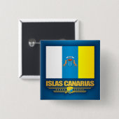 Badge Carré 5 Cm Îles Canaries (Devant & derrière)