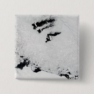 Badge Carré 5 Cm Îles de Balleny, près de l'Antarctique