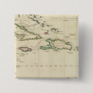Badge Carré 5 Cm Îles de l'Inde occidentale 2