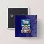 Badge Carré 5 Cm Îles Falkland (Devant & derrière)