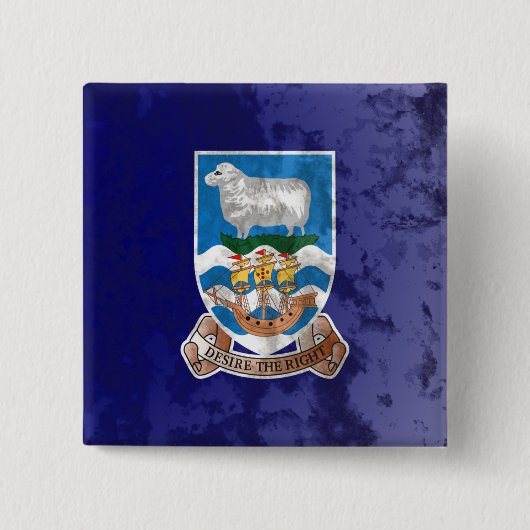 Badge Carré 5 Cm Îles Falkland (Devant)