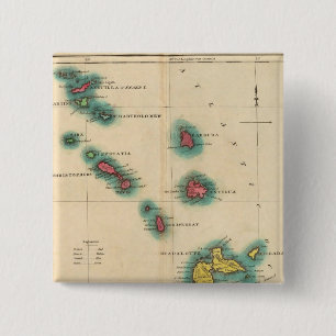 Badge Carré 5 Cm Îles Leeward