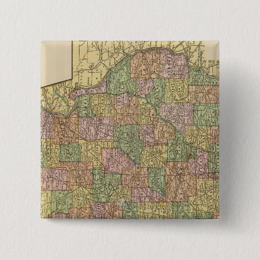 Badge Carré 5 Cm Illinois 2 (Devant)