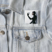 Badge Carré 5 Cm Illustration Catwoman (En situation)