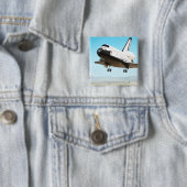 Badge Carré 5 Cm Illustration de Digitals de navette spatiale (En situation)