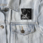 Badge Carré 5 Cm Illustration de 'Frankenstein (En situation)