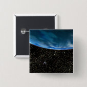 Badge Carré 5 Cm Illustration de l'horizon terrestre (Devant & derrière)