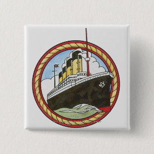 Badge Carré 5 Cm Illustration de Titanic