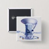 Badge Carré 5 Cm Illustration de vaisseau spatial de Magellan (Devant & derrière)