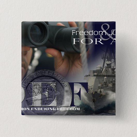 Badge Carré 5 Cm Illustration des membres d'équipage (Devant)