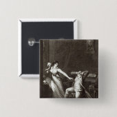 Badge Carré 5 Cm Illustration 'des peines de Werther (Devant & derrière)