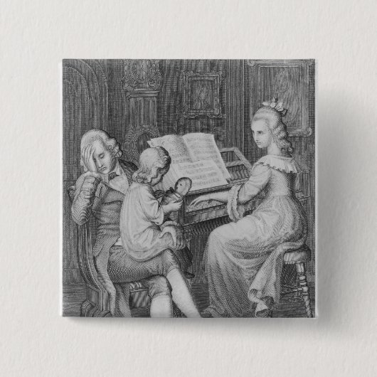 Badge Carré 5 Cm Illustration 'des peines de Werther (Devant)